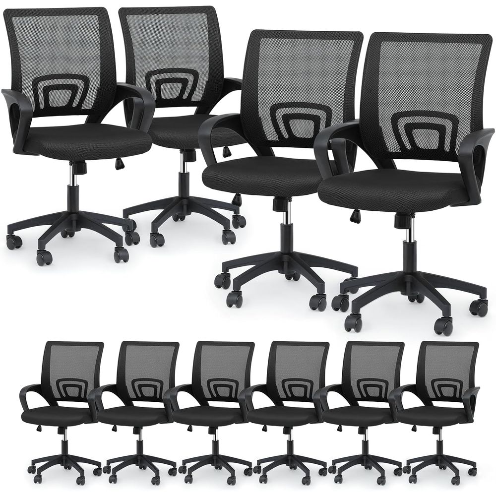 Desk Setup Gaming And Work - Mesh Ergonomic Office Chair Set of