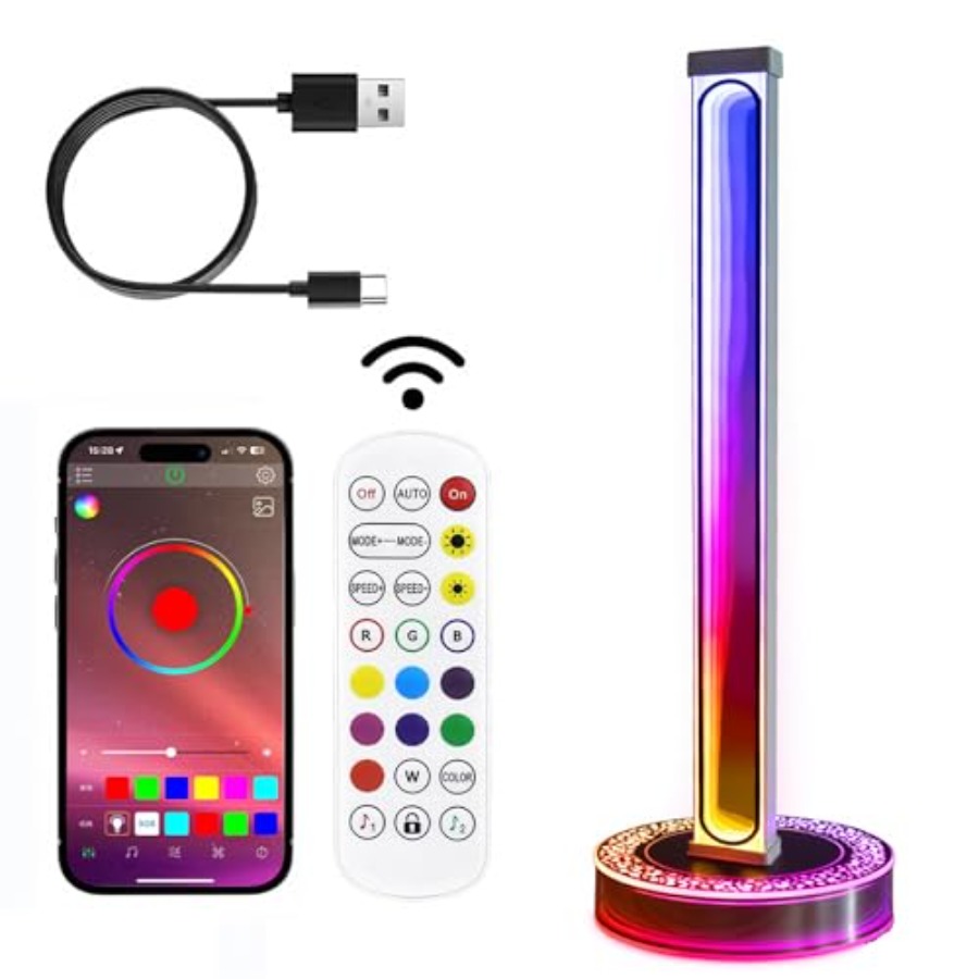 Gaming Setup Desk - RGB Bluetooth Desk Ambient Lamp with