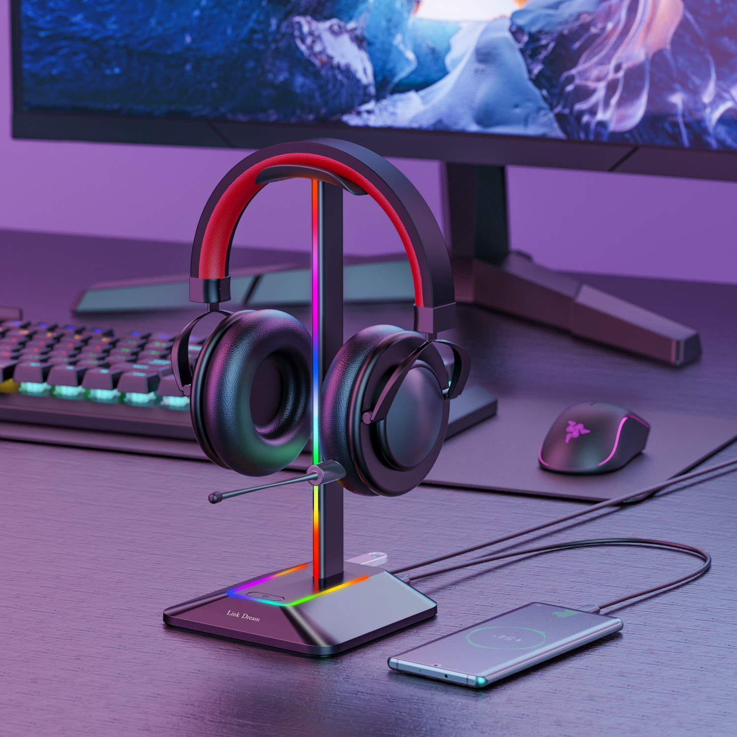 New Bee Z8 RGB Headphones Stan - đánh giá và giá Gaming Setup Desk