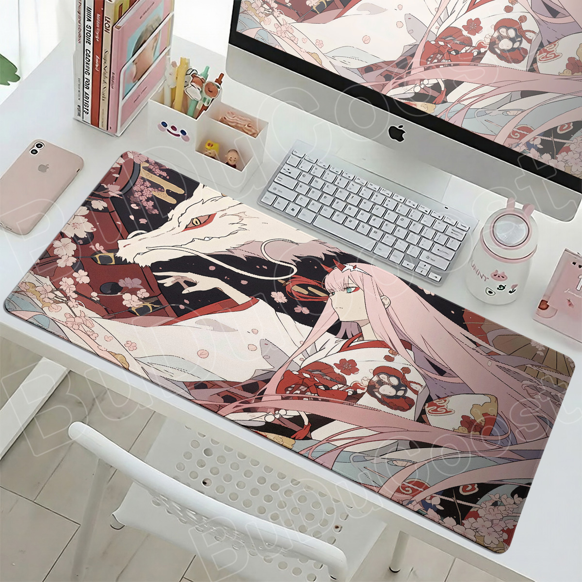 Kawaii Zero Two Pc Gamer Mouse - đánh giá và giá Desk Setup Two Laptops