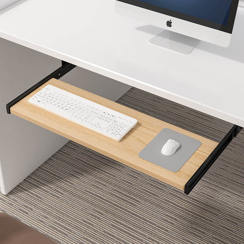 Wood Keyboard Tray Under Desk  - đánh giá và giá Desk Setup With Keyboard Tray