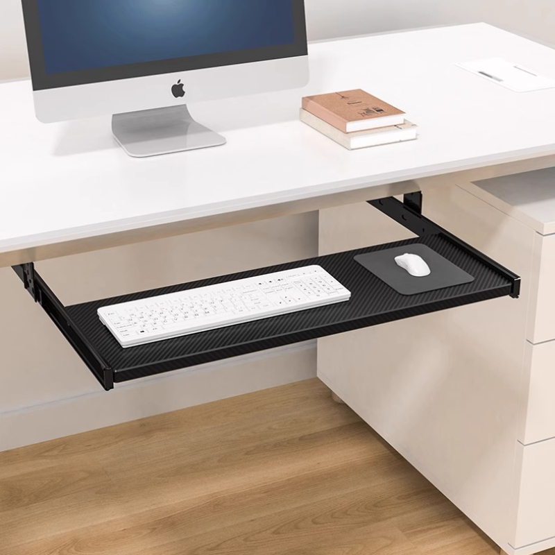 Wood Keyboard Tray Under Desk  - đánh giá và giá Desk Setup With Keyboard Tray
