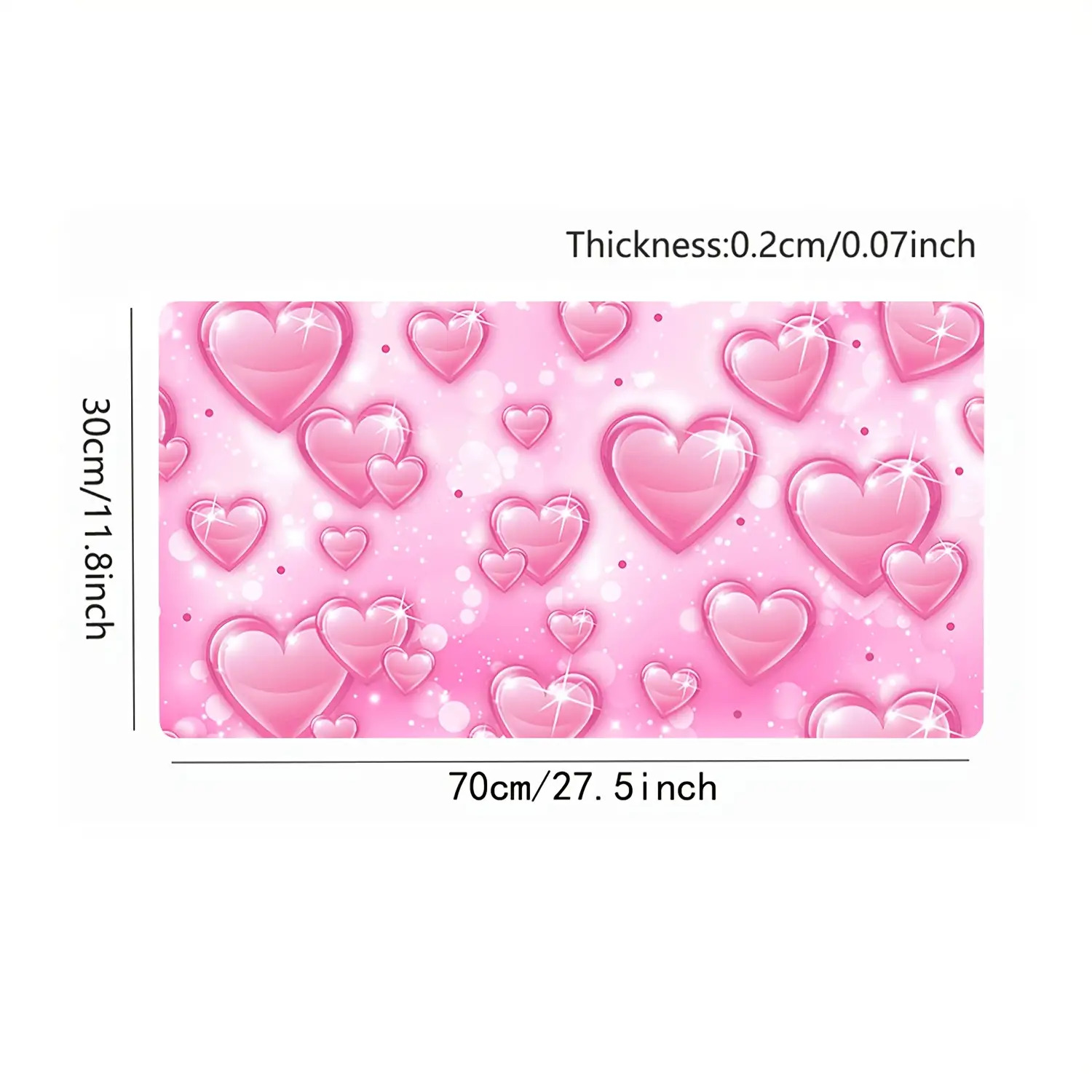 Pink Y2K Hearts Extended Mouse - đánh giá và giá Y2K Desk Setup