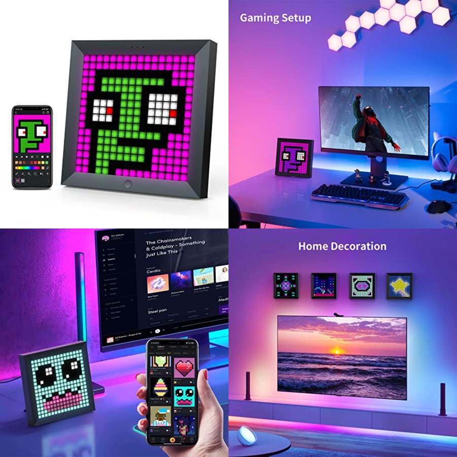 LED Light Pixel Display Panel  - đánh giá và giá Gaming Setup Desk
