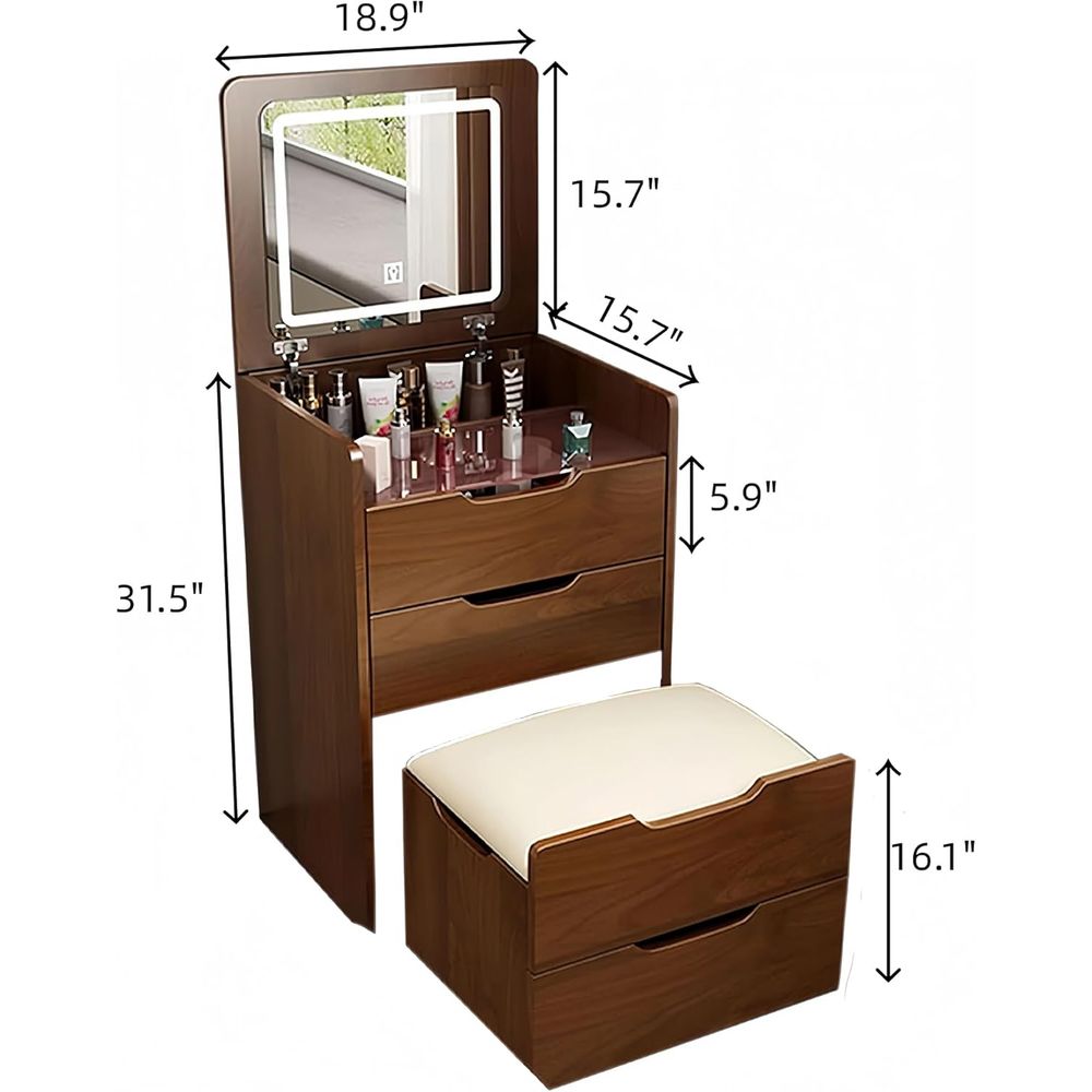 3 in 1 Vanity Desk with Mirror - đánh giá và giá Desk Vanity Setup