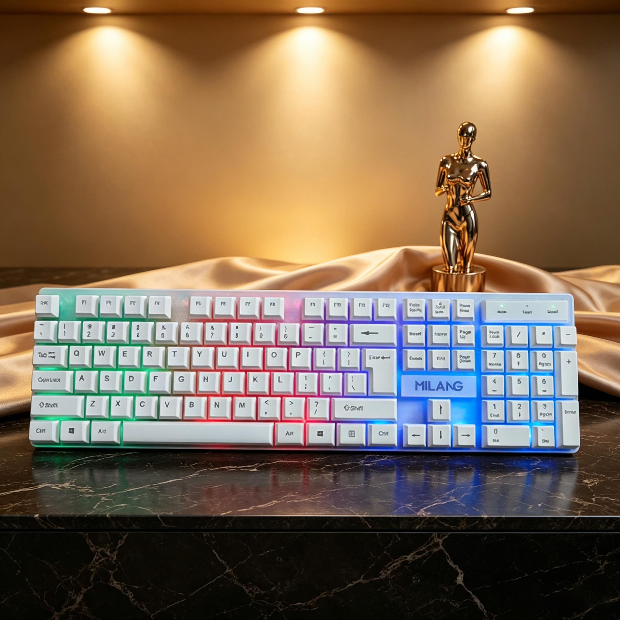 Wired RGB Backlit Keyboard Mou - đánh giá và giá Desk Setup Gaming And Work