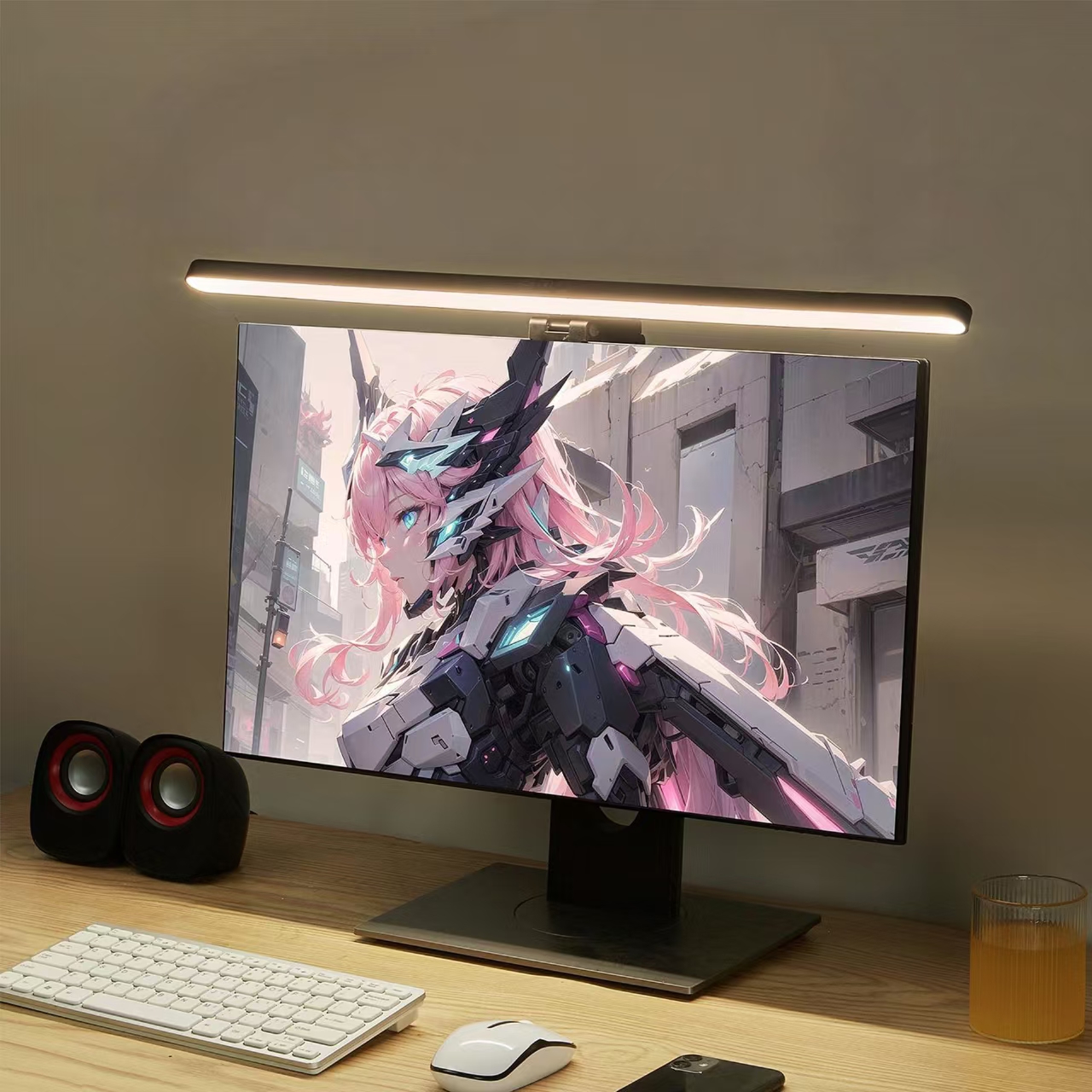 LED Monitor Light Hanging Desk - đánh giá và giá Gaming Setup Desk