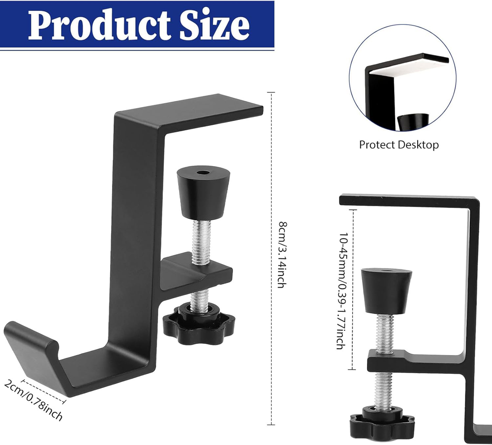 Aluminum Alloy Headphone Hook  - đánh giá và giá Gaming Setup Desk