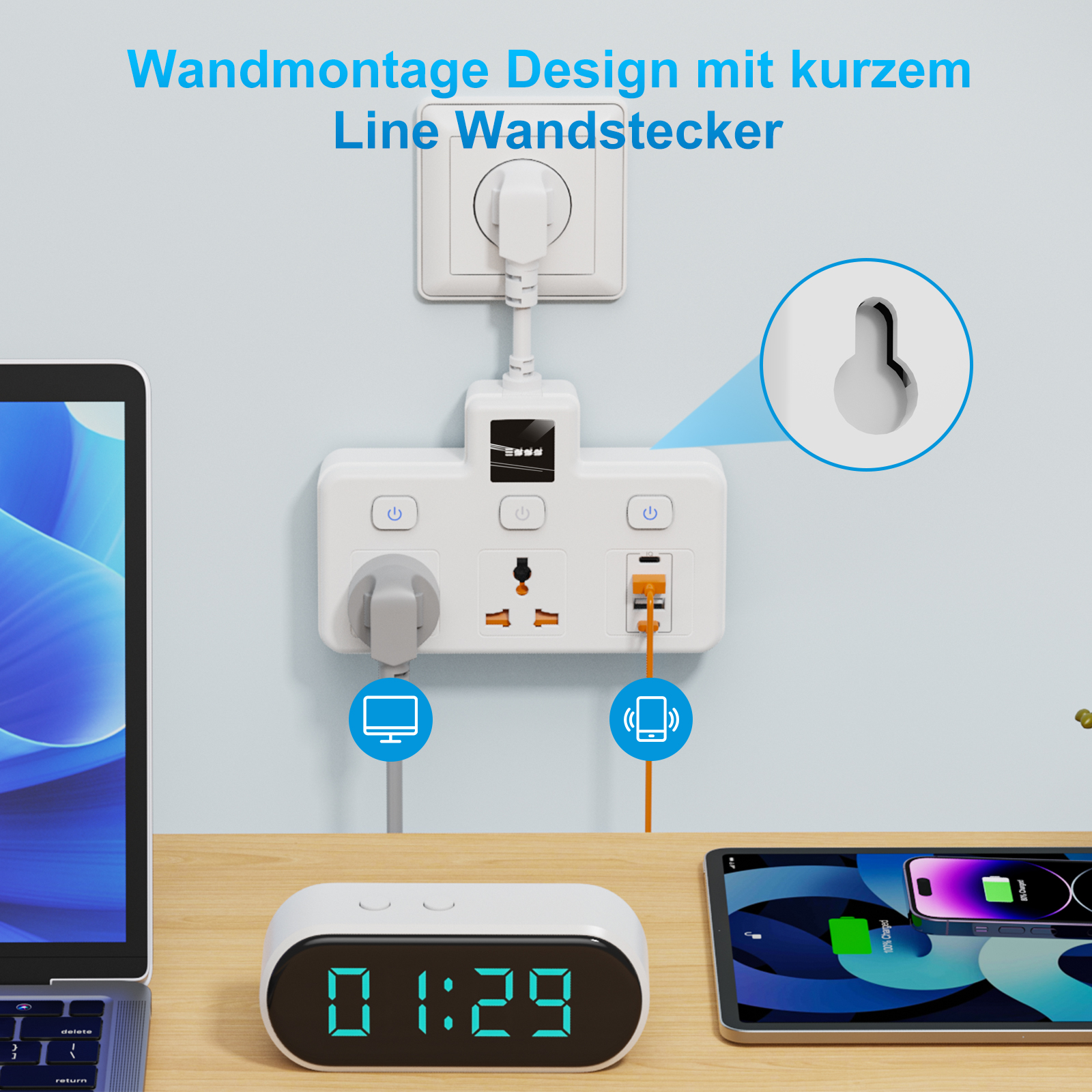 AU plug Universal Outlet Power - đánh giá và giá Power Strip Flat