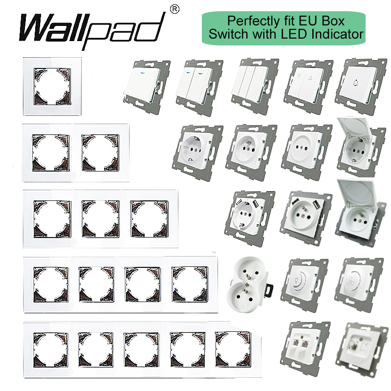 Wallpad 16A EU Socket White /  - đánh giá và giá Power Strip Flat