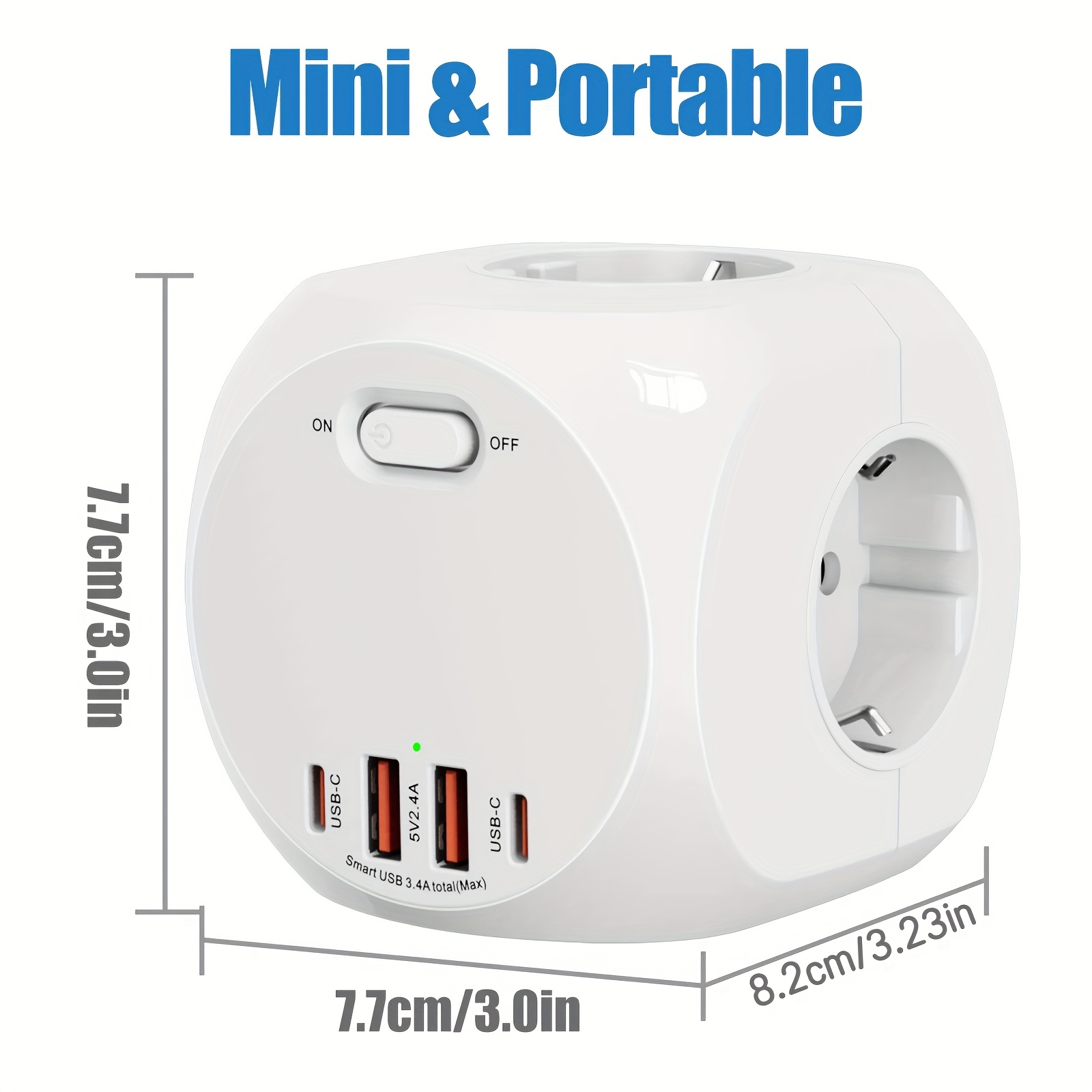 4000W EU Plug Power Strip Cube - đánh giá và giá Power Strip Flat