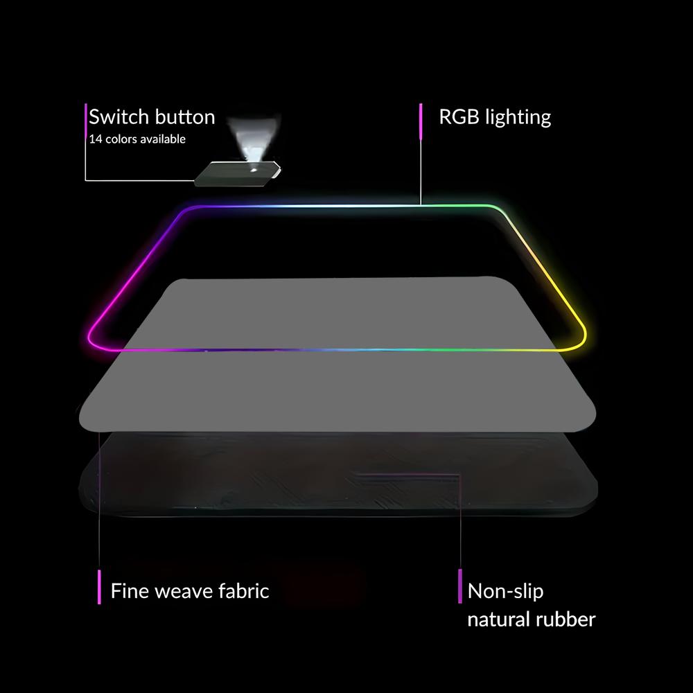 RGB HD Solid Color Gaming Mous - đánh giá và giá Desk Setup With Keyboard Tray