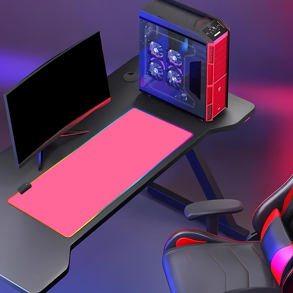 RGB HD Solid Color Gaming Mous - đánh giá và giá Desk Setup With Keyboard Tray