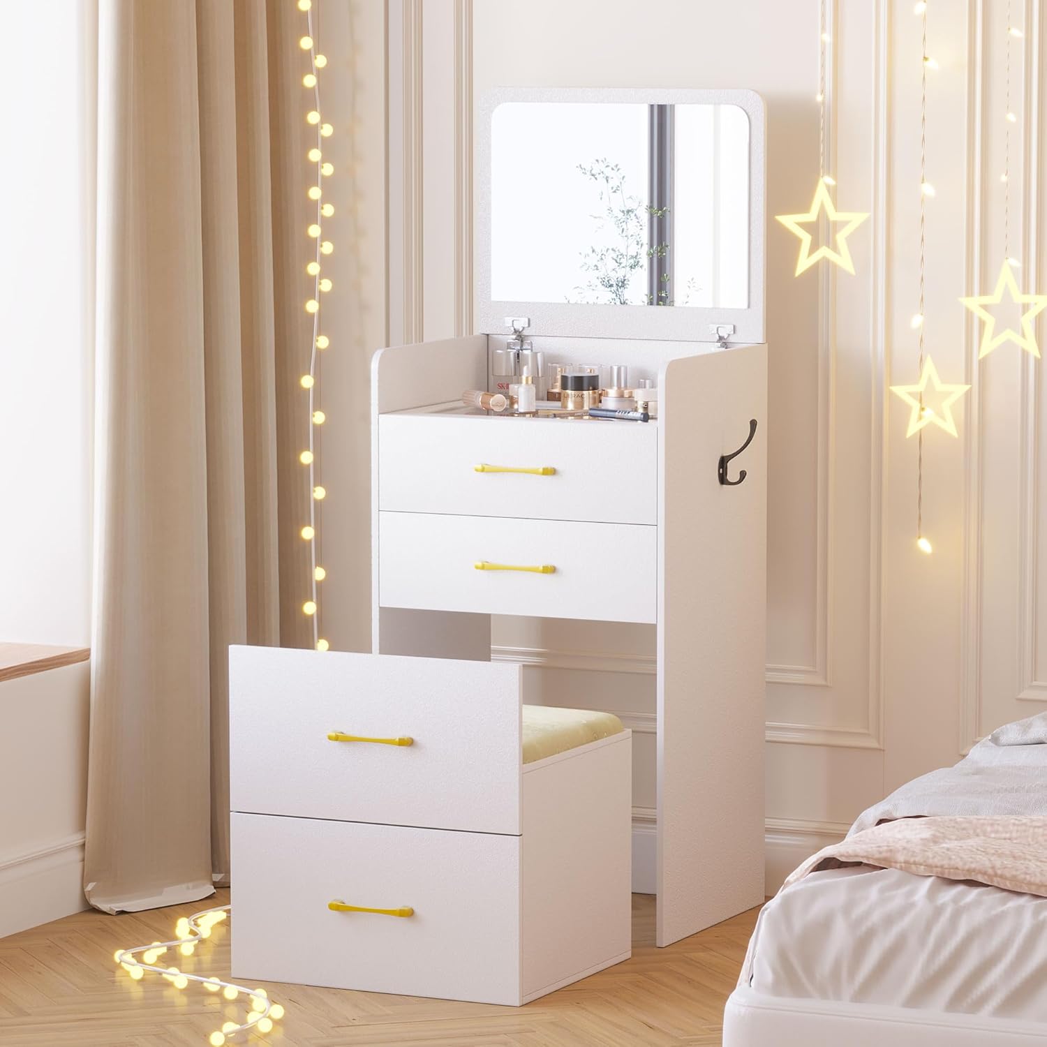Gurexl 3 in 1 Vanity Desk with - đánh giá và giá Desk Vanity Setup