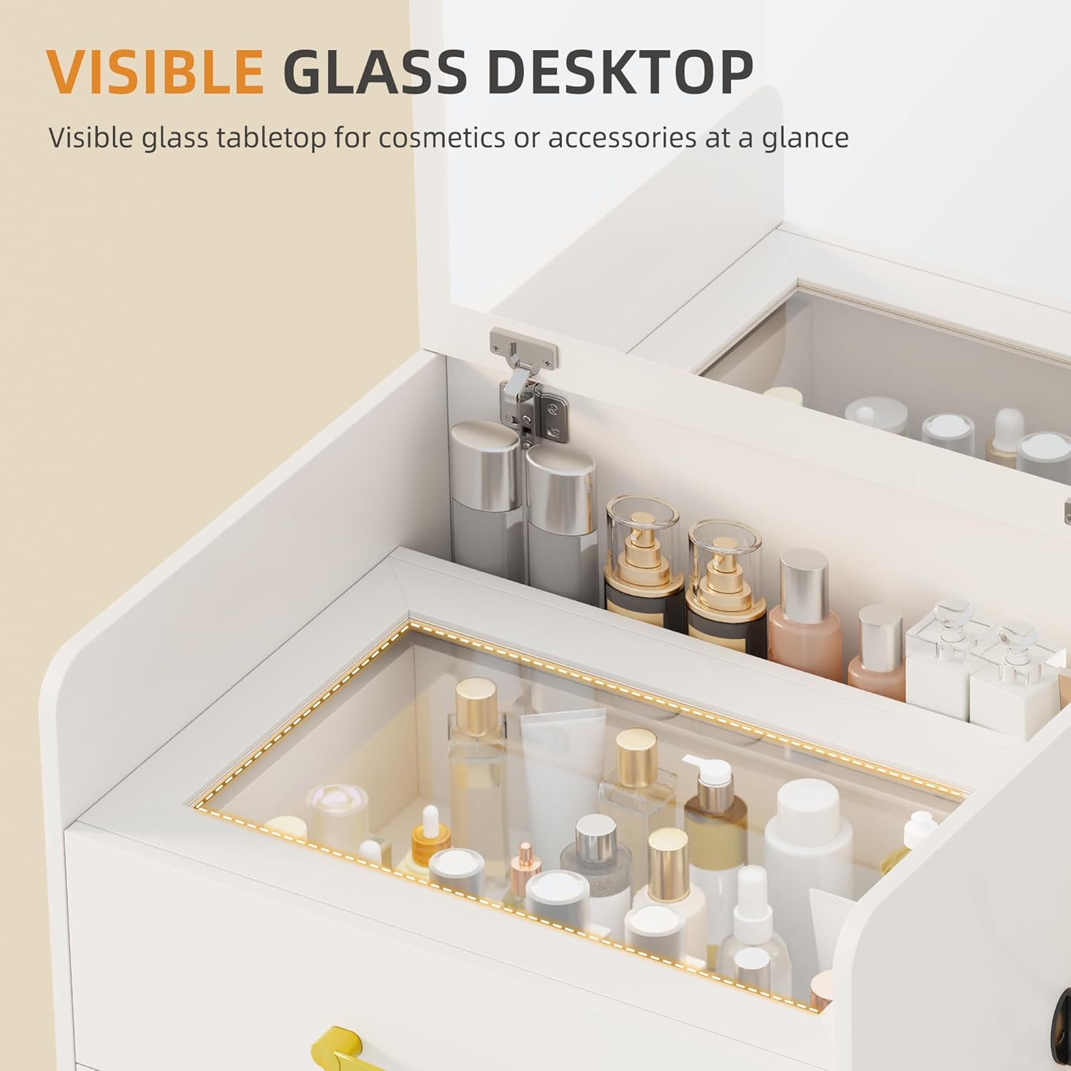 Gurexl 3 in 1 Vanity Desk with - đánh giá và giá Desk Vanity Setup