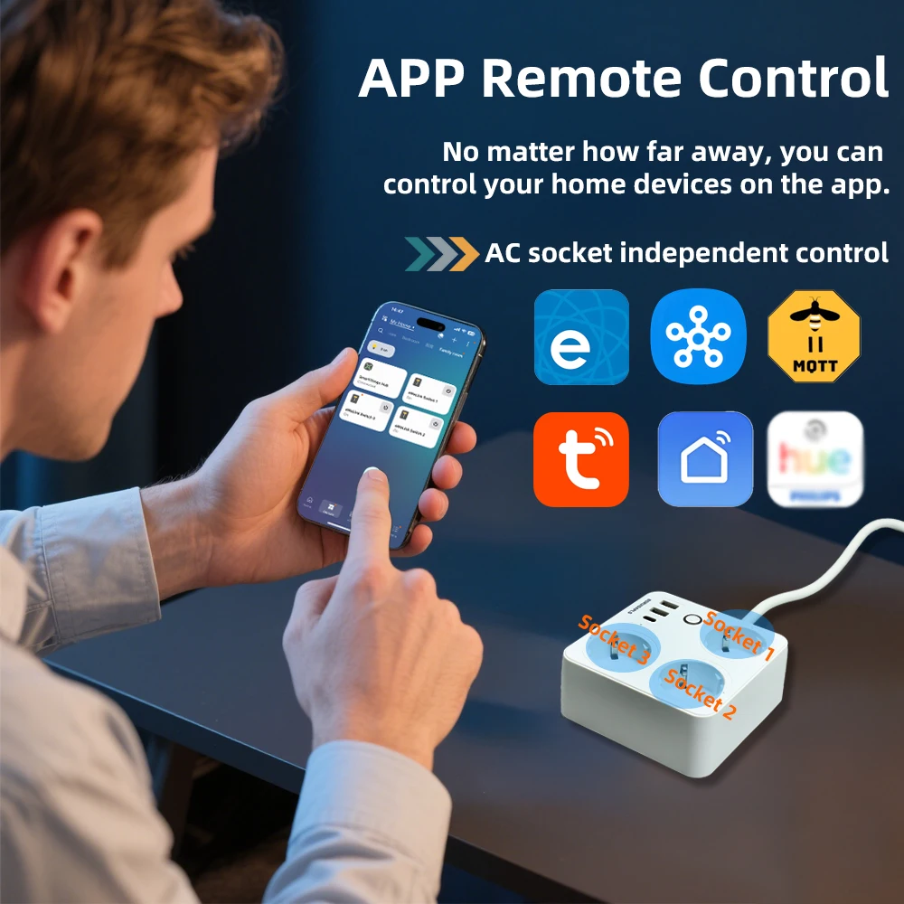 BORUIDAPLS ZigBee EU Smart Pow - đánh giá và giá Power Strip Flat