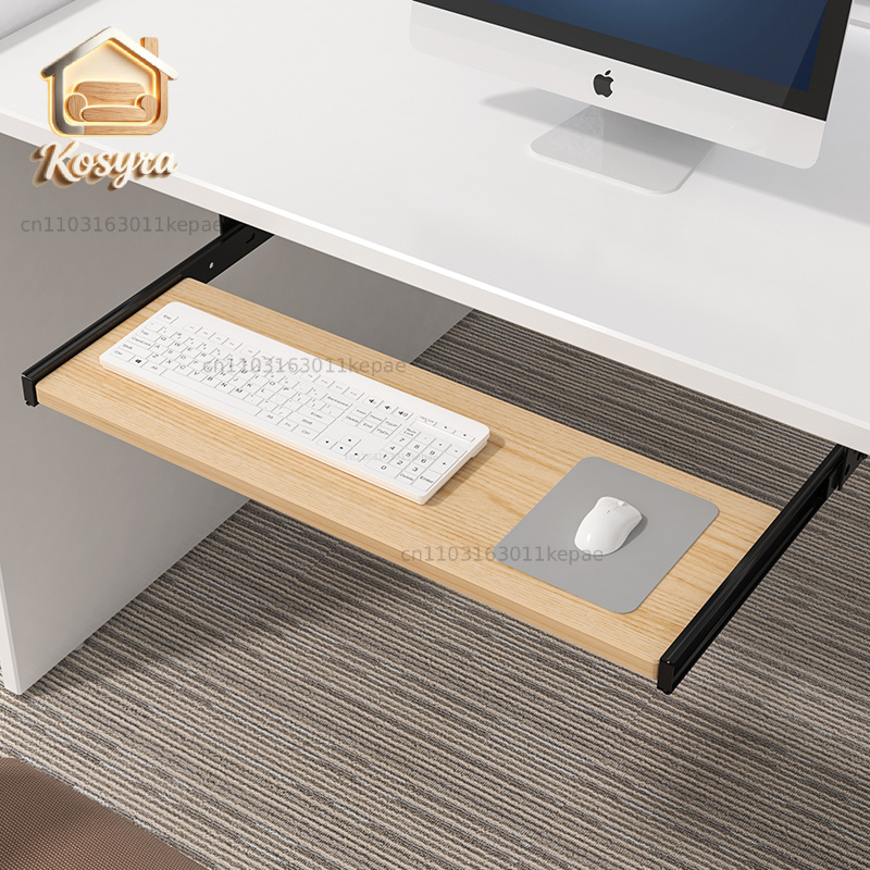 Wood Keyboard Tray Under Desk  - đánh giá và giá Desk Setup With Keyboard Tray