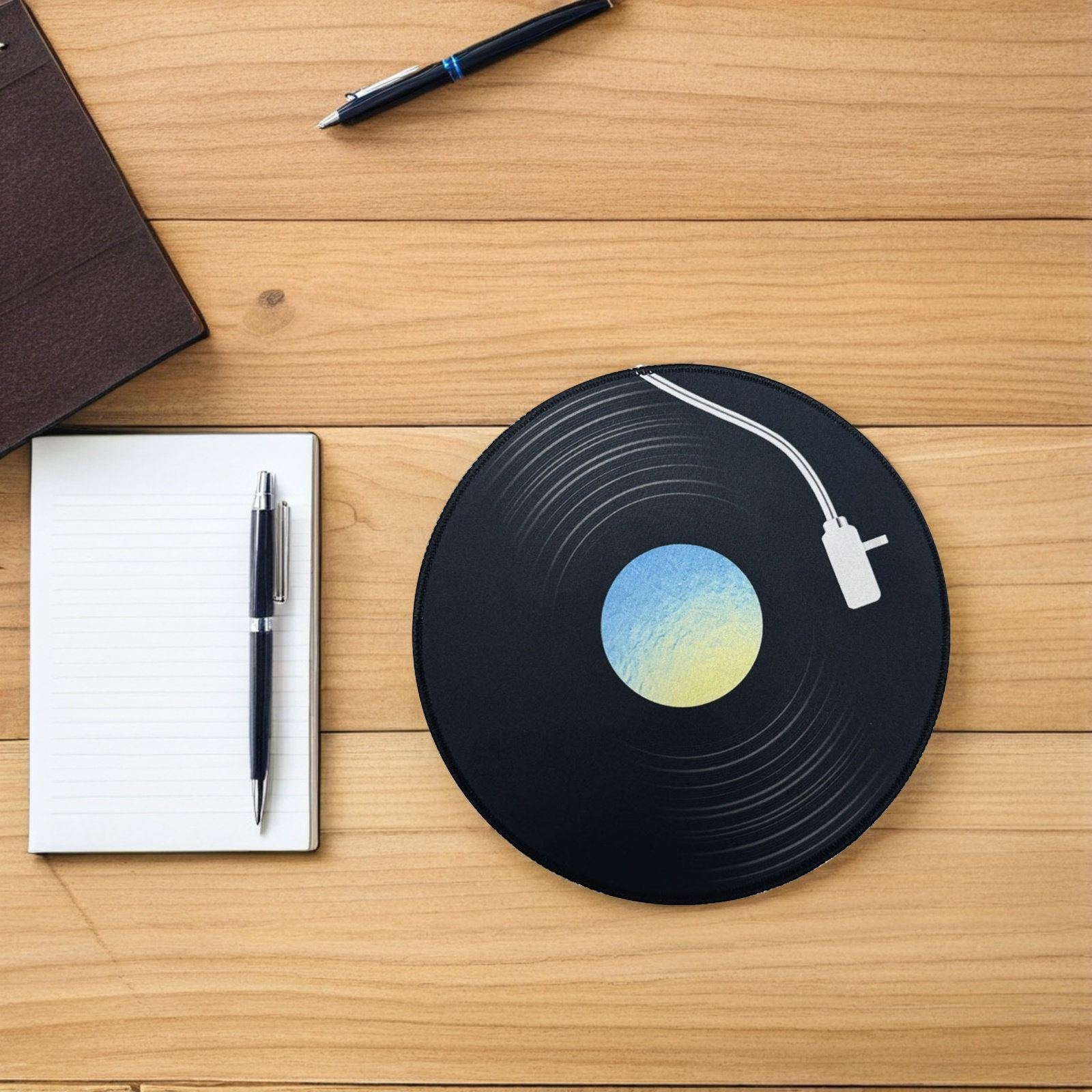 Record Player Themed Round Mou - đánh giá và giá Desk Setup Gaming And Work