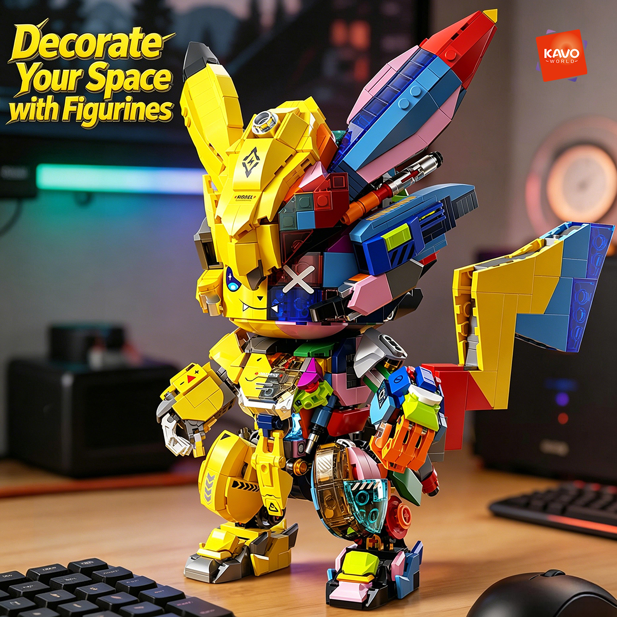 KAVOWORLD 1505 PCS DIY Mecha A - đánh giá và giá Desk Setup Diy