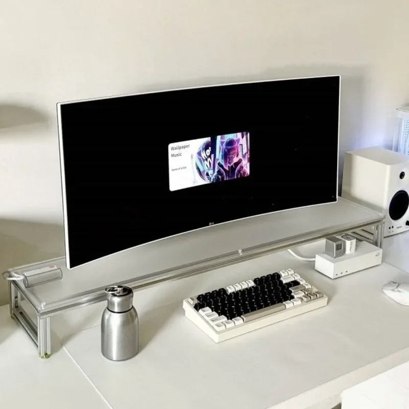 Aluminum Monitor Stand Acrylic - đánh giá và giá Desk Setup Diy