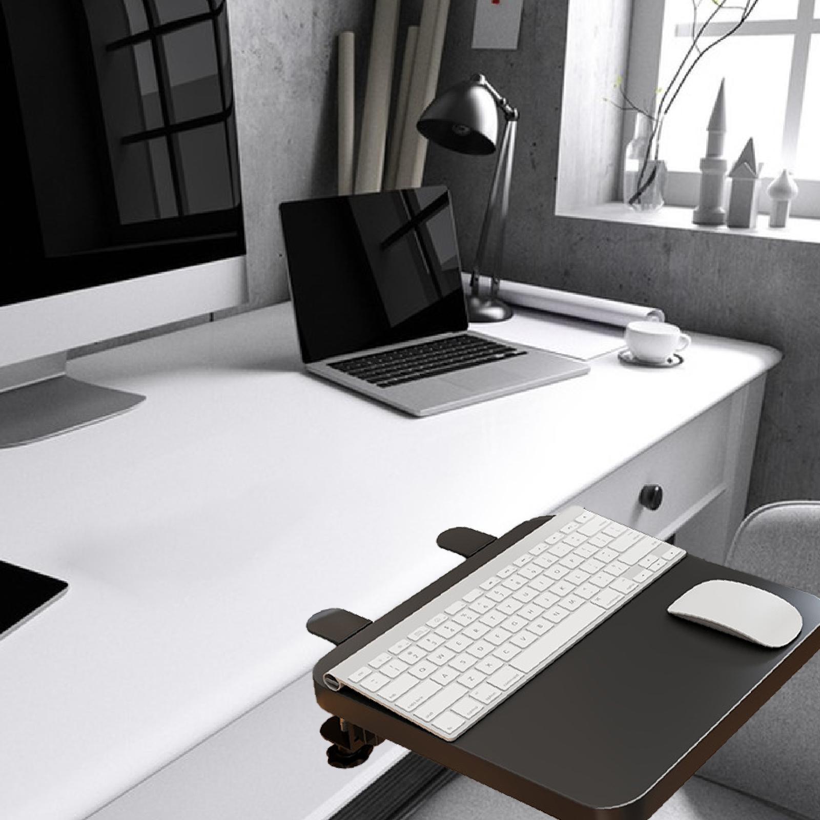 Adjustable Desk Extender Tray  - đánh giá và giá Desk Setup With Keyboard Tray