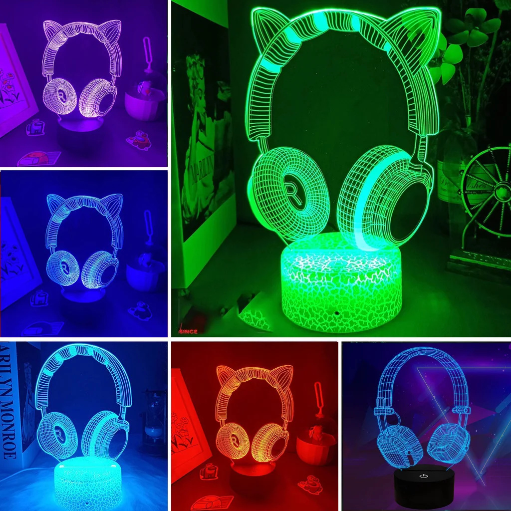 New Headphones 3D Illusion Nig - đánh giá và giá Desk Setup Diy