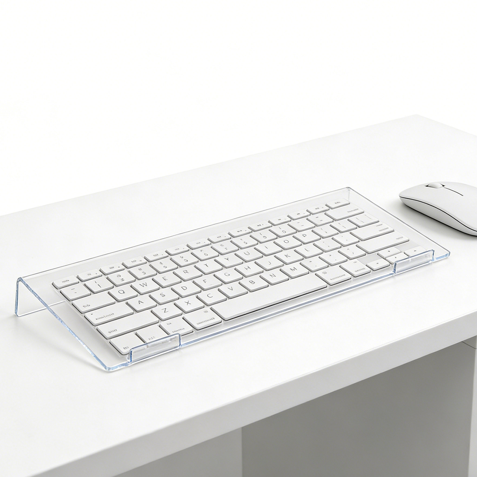 Adjustable Ergonomic Clear Acr - đánh giá và giá Desk Setup With Keyboard Tray