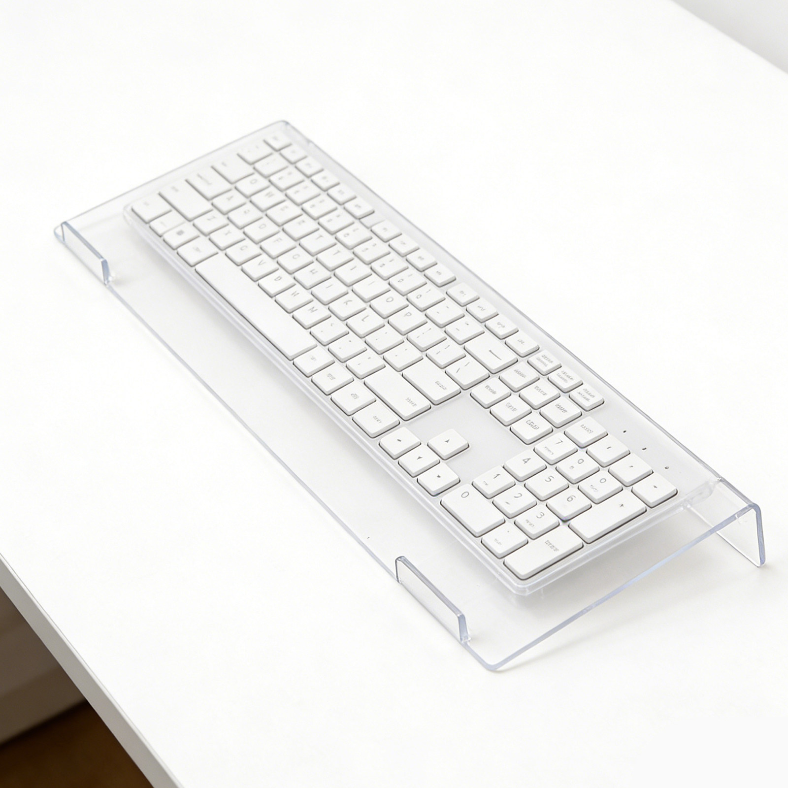 Adjustable Ergonomic Clear Acr - đánh giá và giá Desk Setup With Keyboard Tray