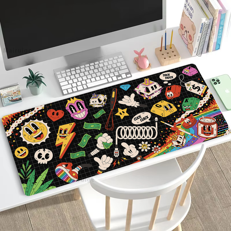 Graffiti Mausepad Office Rug D - đánh giá và giá Desk Setup Diy