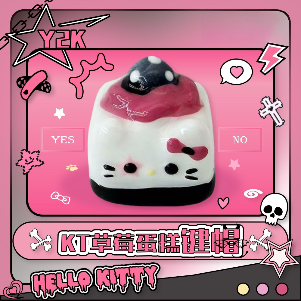 Y2K Kawaii Keycaps Hello Kitty - đánh giá và giá Y2K Desk Setup