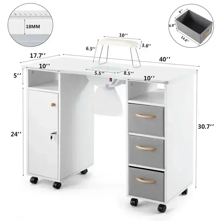 -Modern Nail Tisch Tables And  - đánh giá và giá Desk Vanity Setup