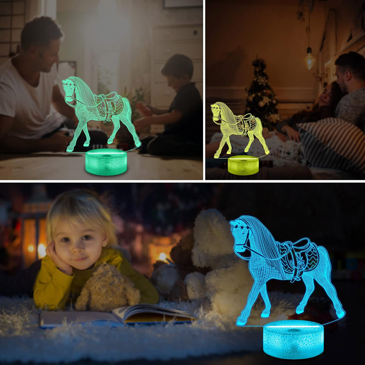 NEW Animal Horse 3D Night Lamp - đánh giá và giá Desk Setup Diy