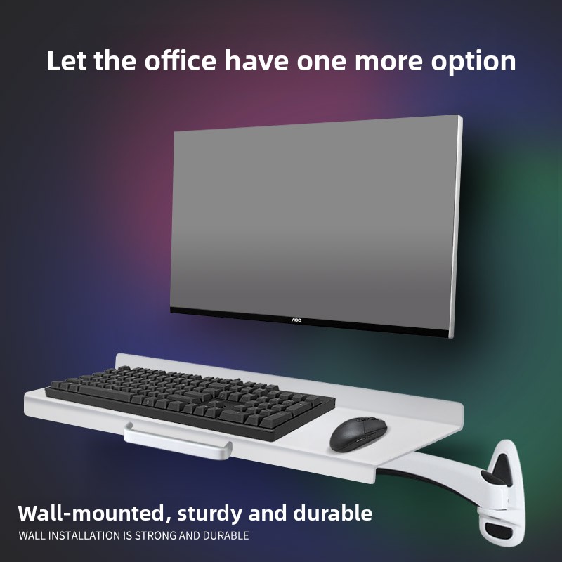 Industrial Wall Mounted Keyboa - đánh giá và giá Desk Setup With Keyboard Tray