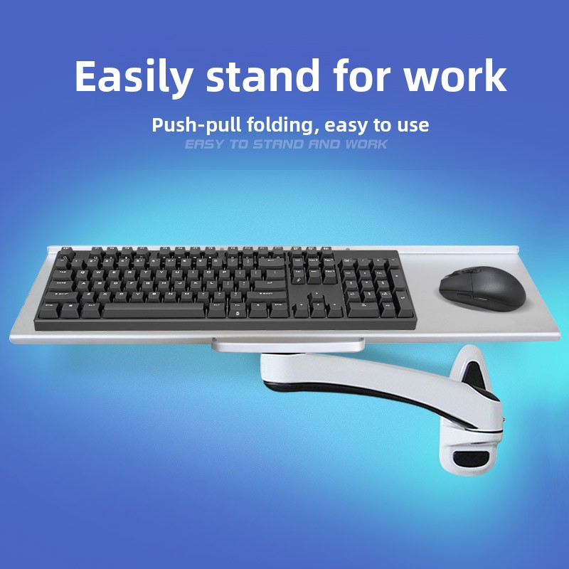 Industrial Wall Mounted Keyboa - đánh giá và giá Desk Setup With Keyboard Tray