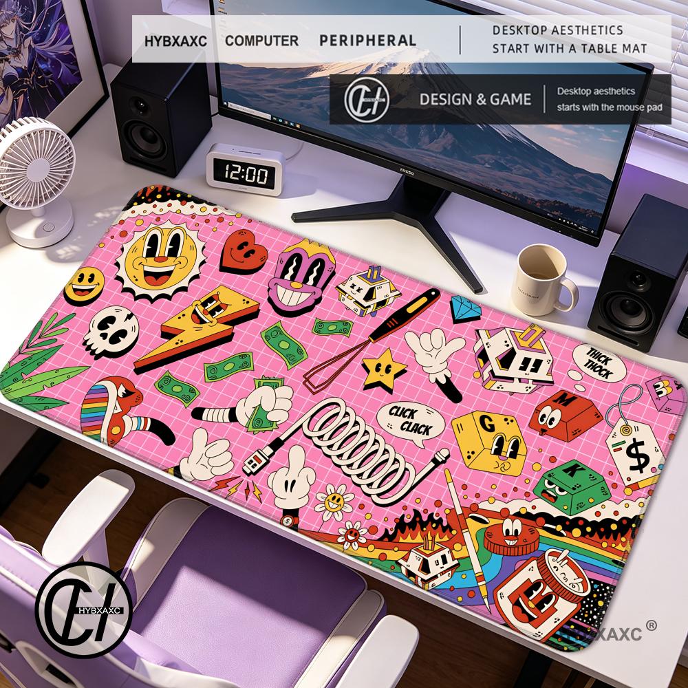 HYBXAXC Graffiti Mausepad Rug  - đánh giá và giá Desk Setup Diy