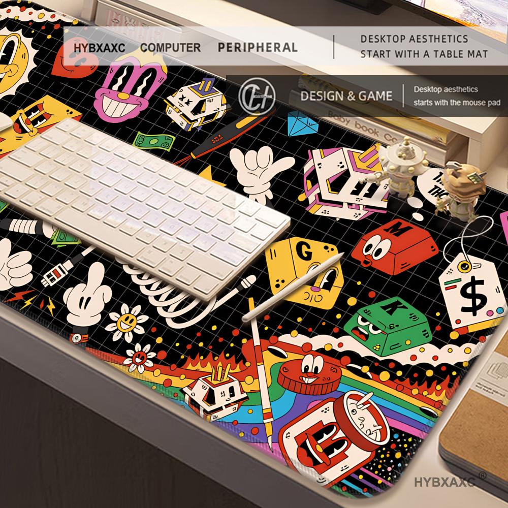 HYBXAXC Graffiti Mausepad Rug  - đánh giá và giá Desk Setup Diy