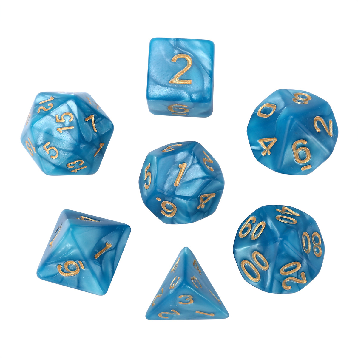7 Pcs Set Blue Gold Color Poly - đánh giá và giá Gaming Setup Desk