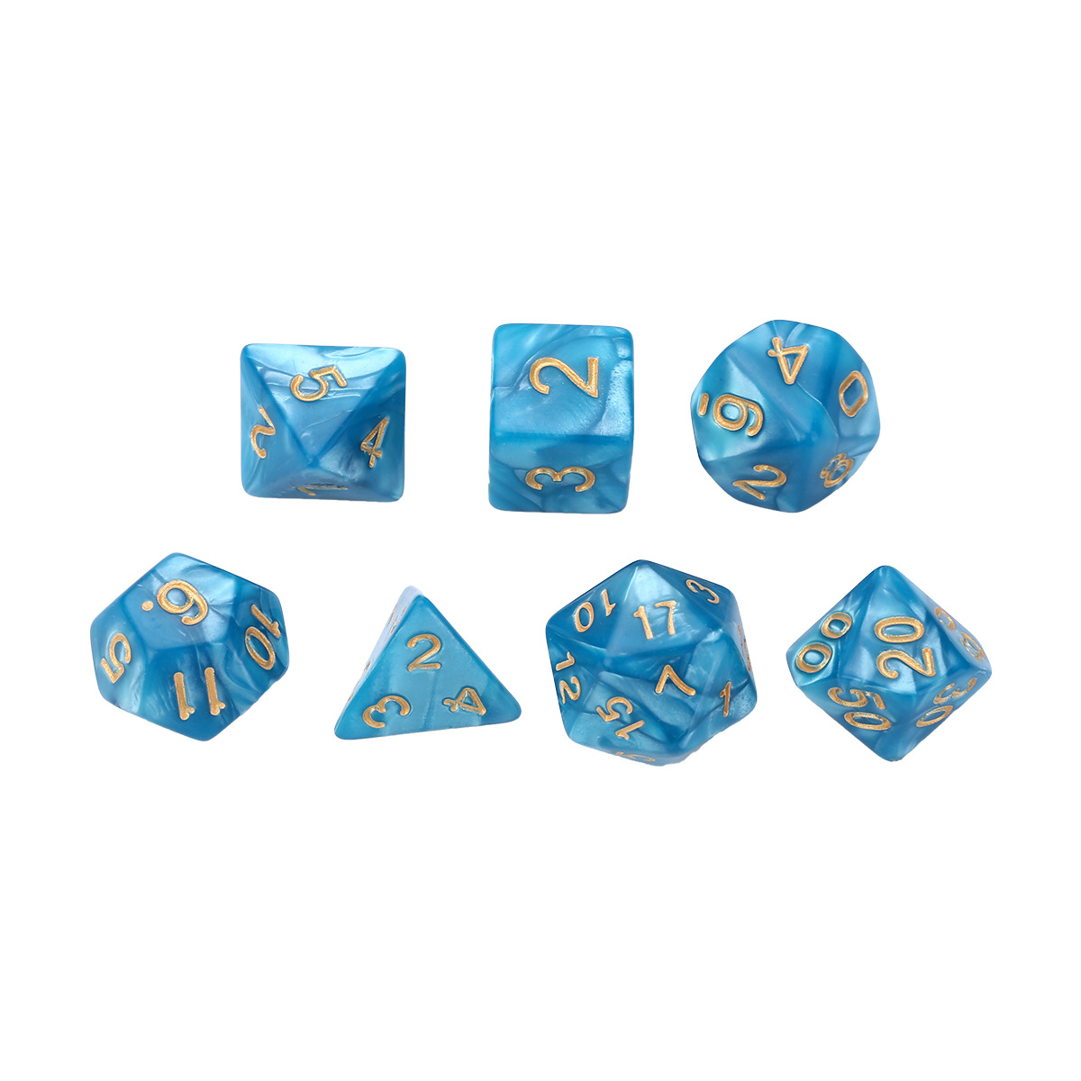 7 Pcs Set Blue Gold Color Poly - đánh giá và giá Gaming Setup Desk