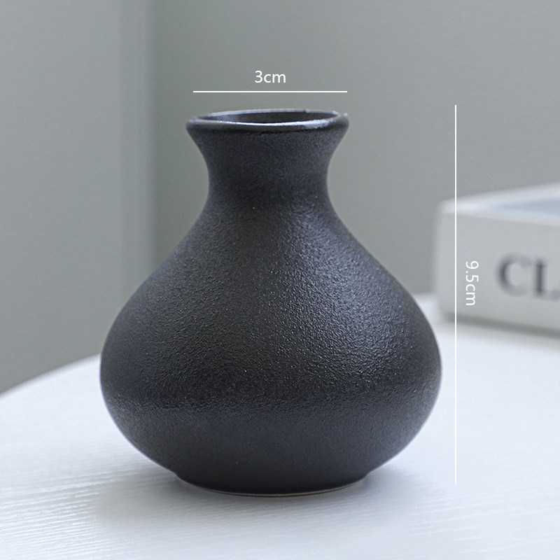 5Pcs Black Ceramic Vase Set Mo - đánh giá và giá Desk Setup Minimalist
