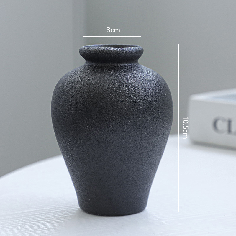 5Pcs Black Ceramic Vase Set Mo - đánh giá và giá Desk Setup Minimalist