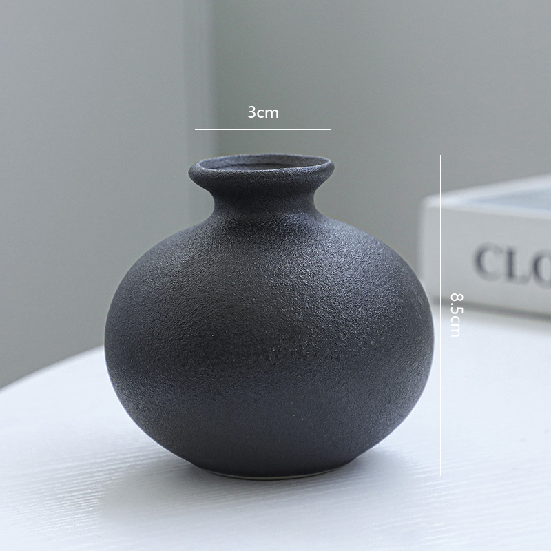 5Pcs Black Ceramic Vase Set Mo - đánh giá và giá Desk Setup Minimalist