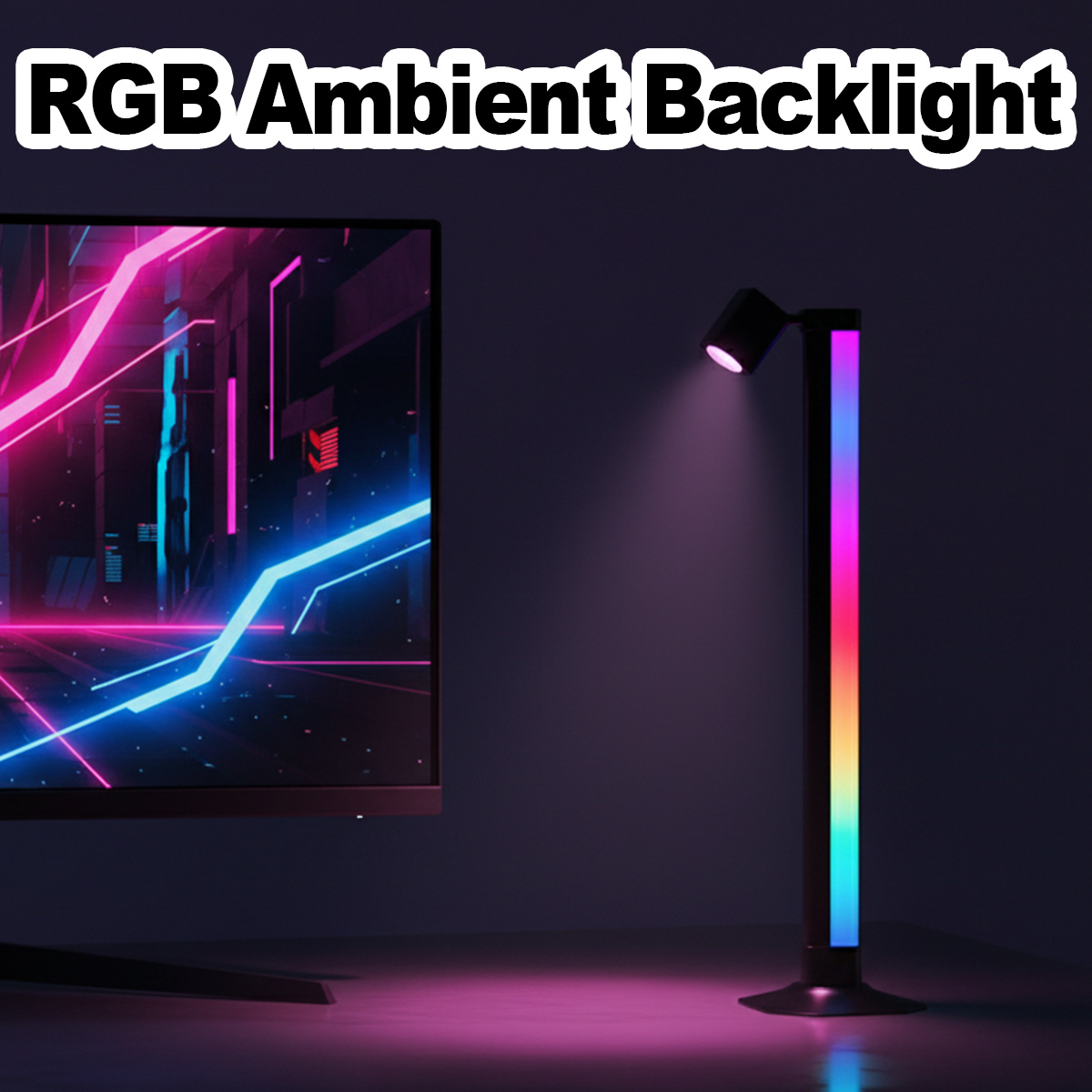 Smart Light Bar LED RGB Music  - đánh giá và giá Gaming Setup Desk