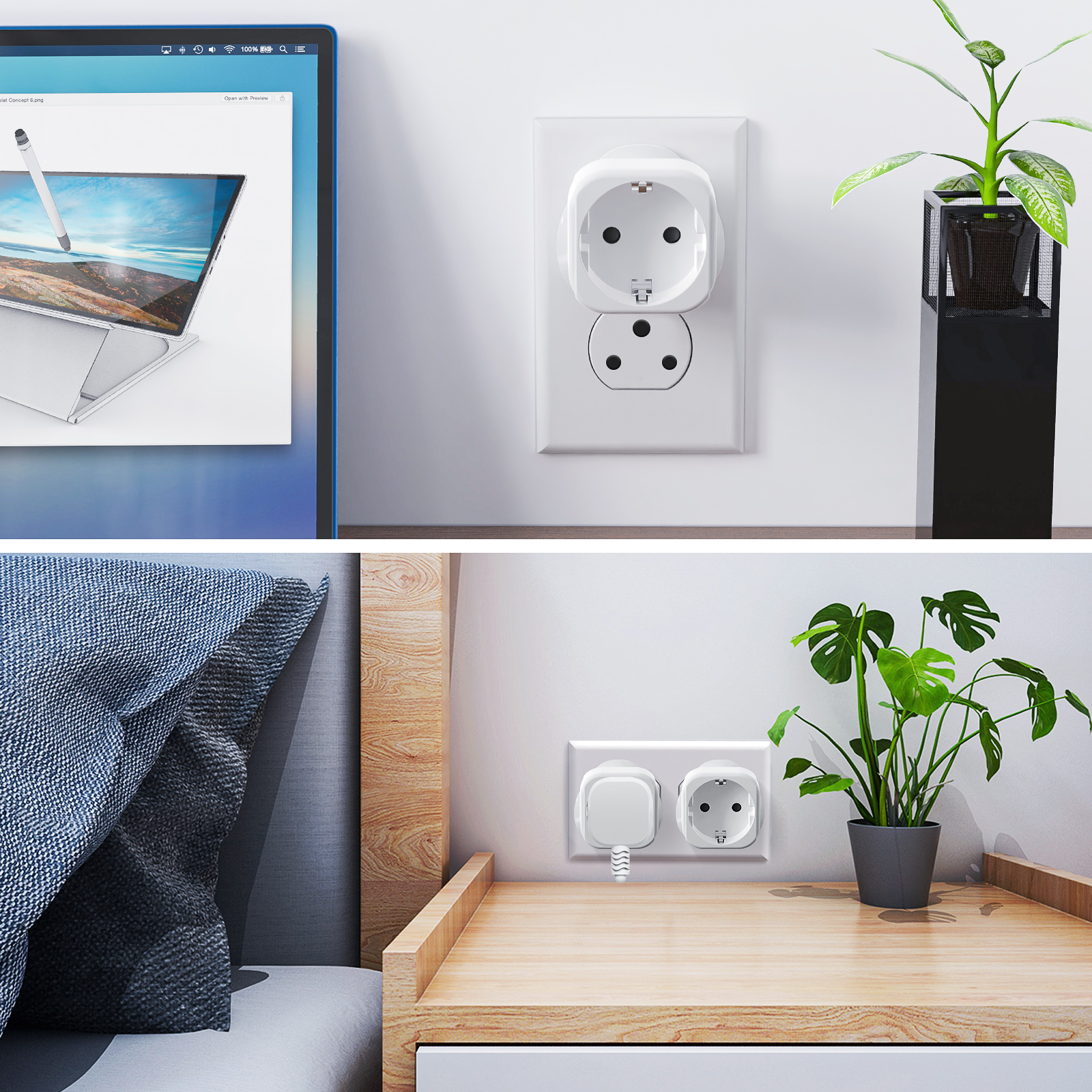 2PCS South Africa Travel Adapt - đánh giá và giá Power Strip Flat