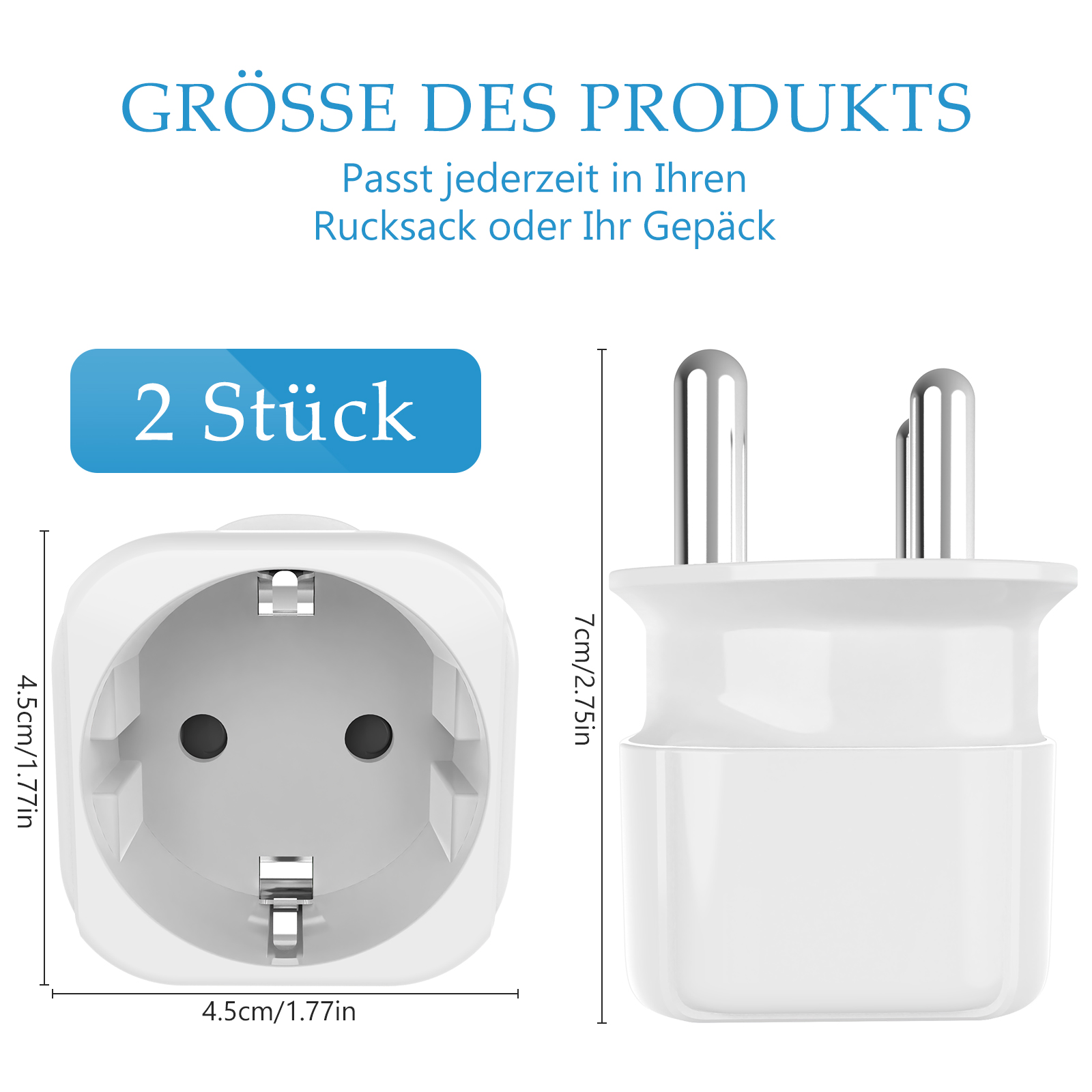 2PCS South Africa Travel Adapt - đánh giá và giá Power Strip Flat