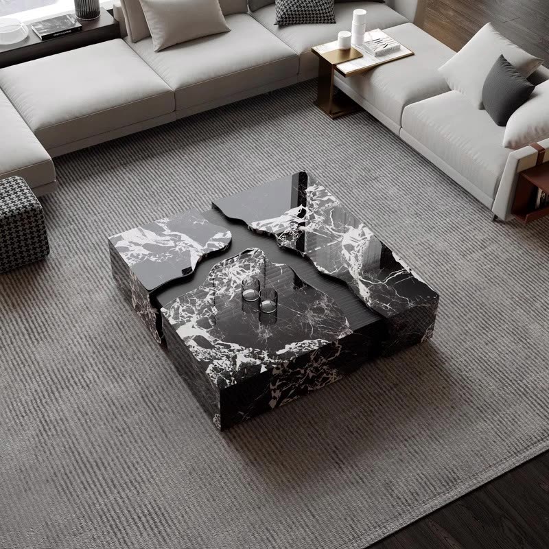 2025 Square Marble Coffee Tabl - đánh giá và giá Desk Setup Minimalist