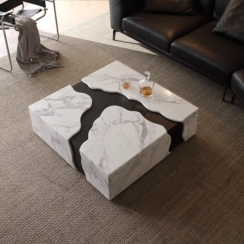 2025 Square Marble Coffee Tabl - đánh giá và giá Desk Setup Minimalist