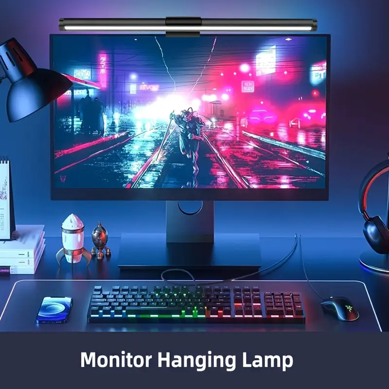 Stepless Dimming Eye-Friendly  - đánh giá và giá Desk Setup Gaming And Work